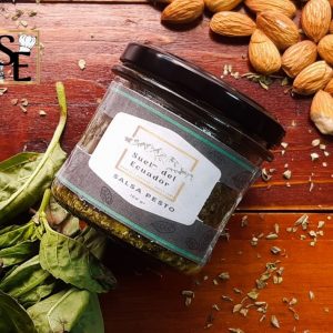 Pesto verde vegano créditos suelo del ecuador
