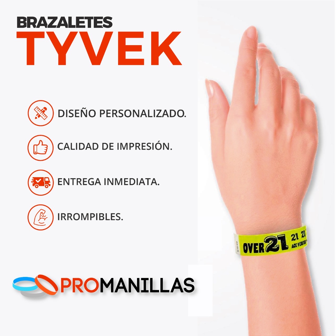 Brazaletes tyvek actualizada pulseras 2