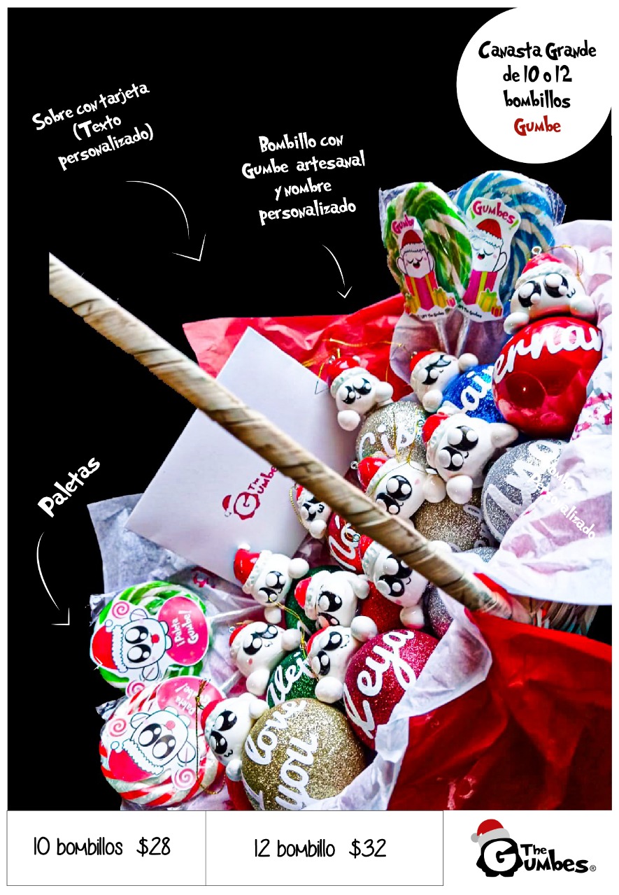 Canasta de bombillos 2 Bombillos Personalizados Gumbe