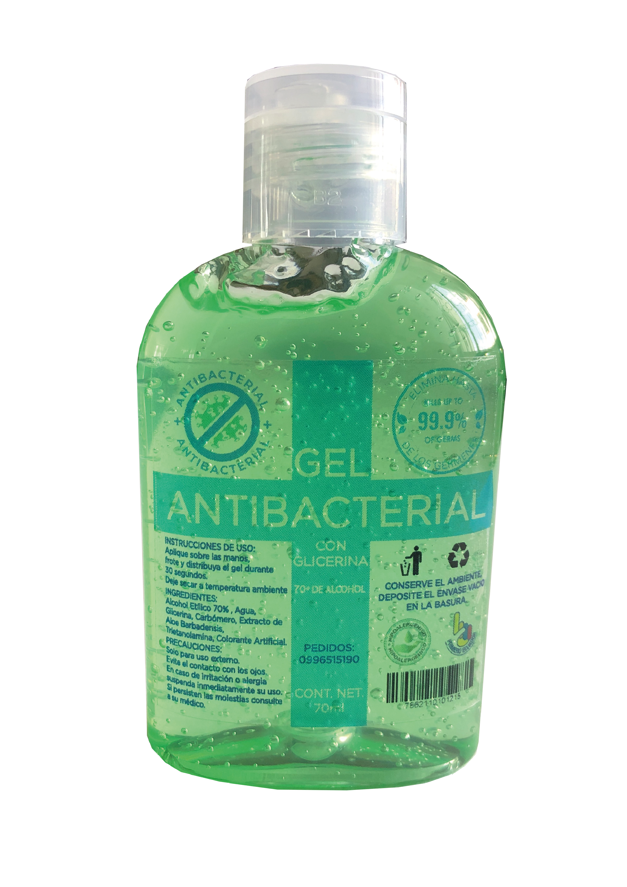 Gel Antibacterial green
