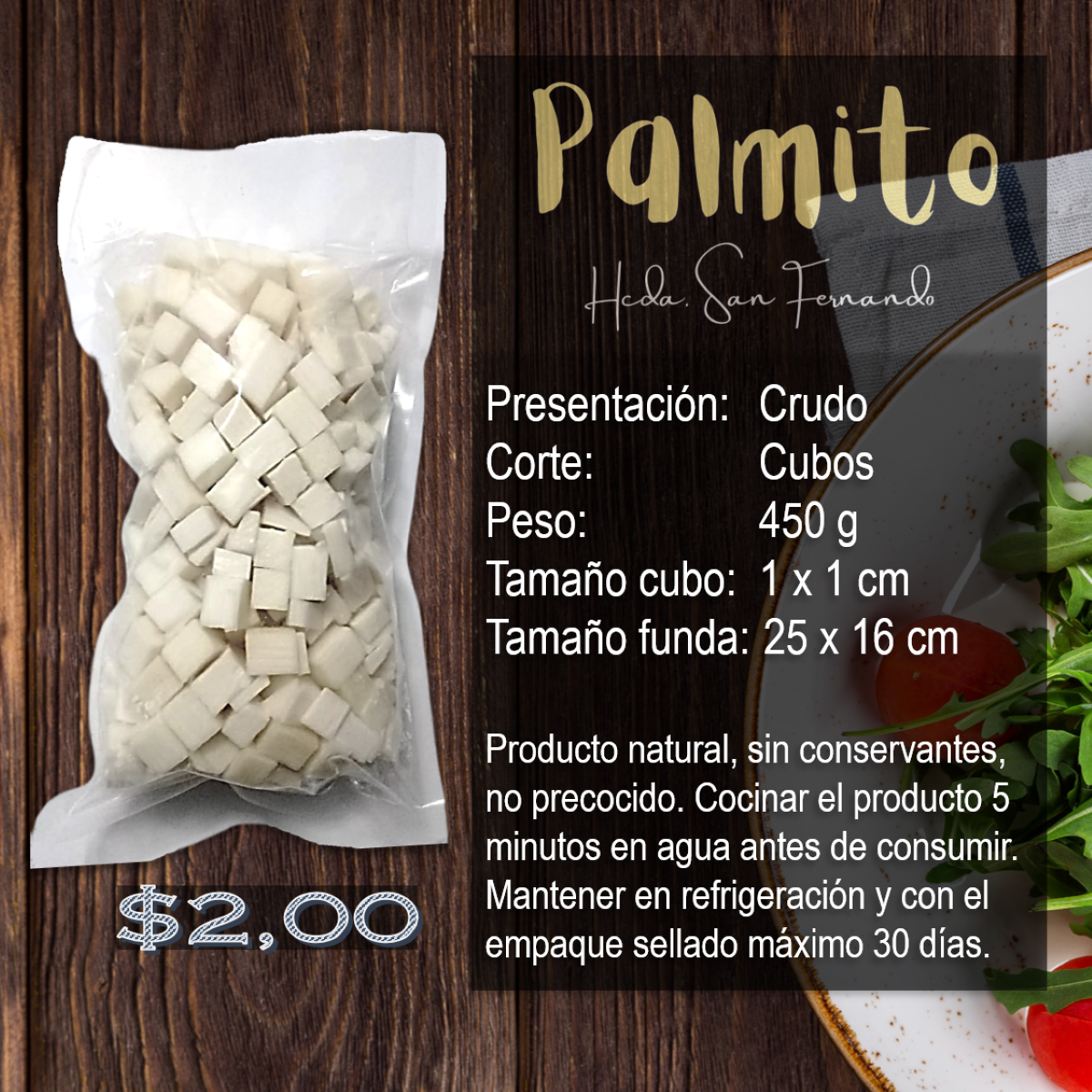 Palmito Cubos