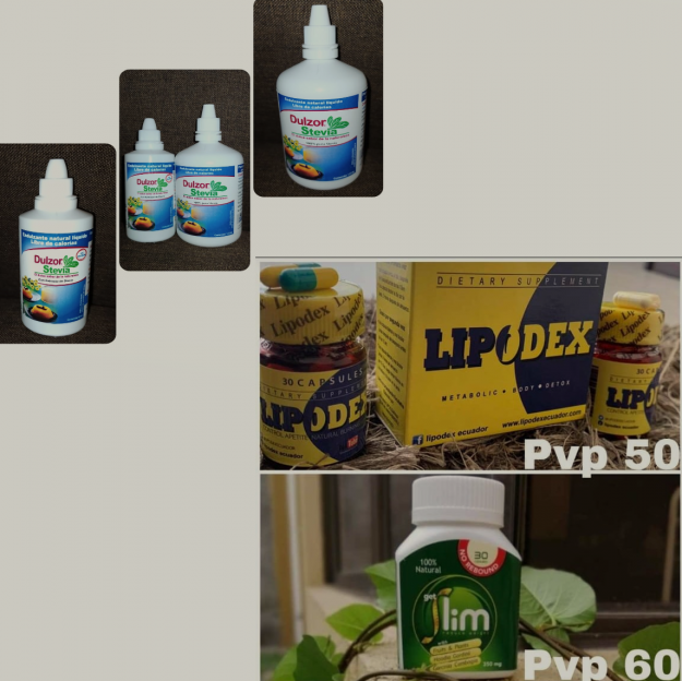 Stevia líquida, GET SLIM y Lipodex